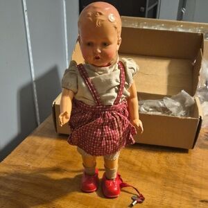 Antique 1950's Japanese Windup Walking Doll